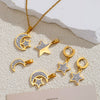 Wholesale Accessories Stainless Steel 18K Gold Plated Star And Moon Style