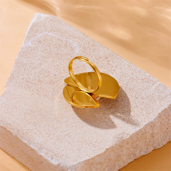 Wholesale Accessories Stainless Steel Pearl Square Fanshaped Geometric Retro Fashion For Women