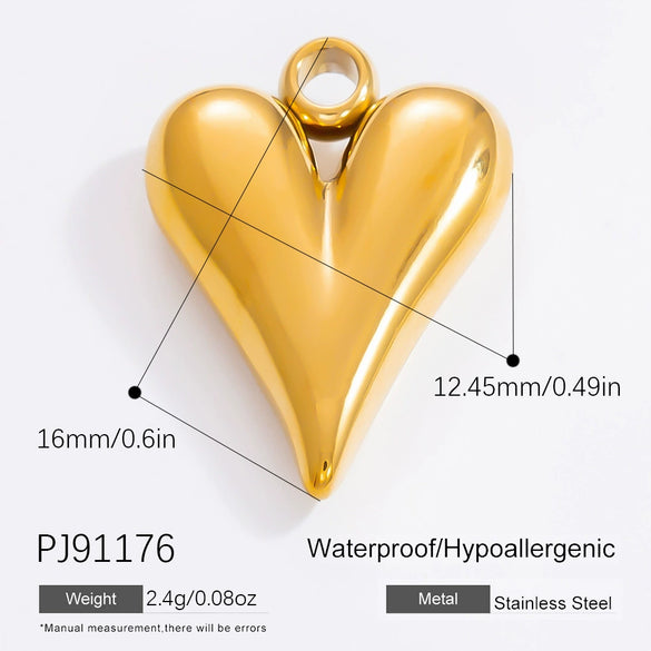 Wholesale Accessories Stainless Steel Retro Handmade Geometric Pendant With Love Drop Bell Pattern 18K Gold Plated