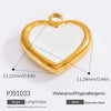 Wholesale Accessories Stainless Steel Retro Handmade Geometric Pendant With Love Drop Bell Pattern 18K Gold Plated