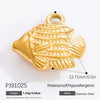 Wholesale Accessories Stainless Steel Retro Handmade Geometric Pendant With Love Drop Bell Pattern 18K Gold Plated