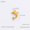 Wholesale Accessories Stainless Steel Retro Handmade Geometric Pendant With Love Drop Bell Pattern 18K Gold Plated