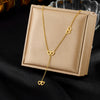 Wholesale Accessories Stainless Steel Rhinestones Electroplating Love Yshaped Long Tassel Women's
