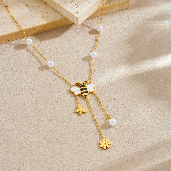 Wholesale Accessories Stainless Steel Set With Cartoon Oil Dripping Bee Butterfly Dragonfly Insect Patterns Electroplated