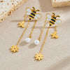 Wholesale Accessories Stainless Steel Set With Cartoon Oil Dripping Bee Butterfly Dragonfly Insect Patterns Electroplated