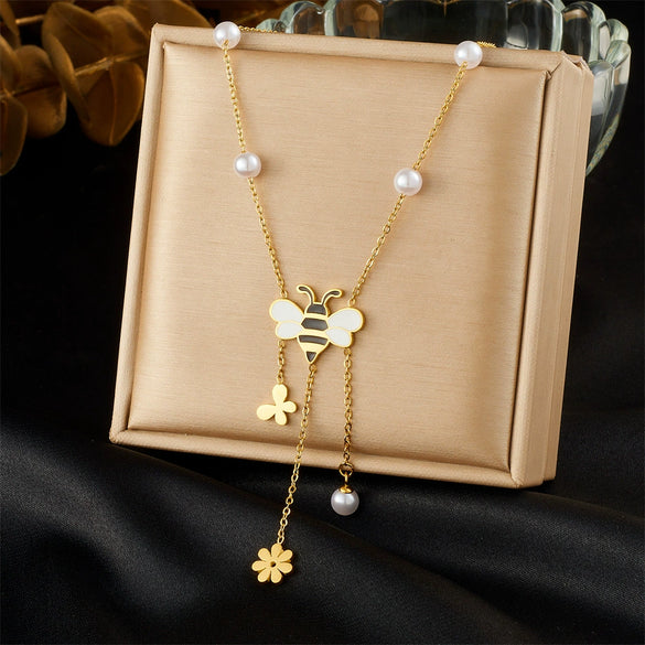 Wholesale Accessories Stainless Steel Set With Cartoon Oil Dripping Bee Butterfly Dragonfly Insect Patterns Electroplated