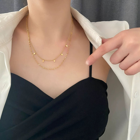 Wholesale Accessories Titanium Steel Geometric Ochain Women's Necklace