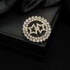 Wholesale Accessories Women's Style Light Luxury Diamondencrusted Star Shape Zinc Alloy Brooch With Electroplating