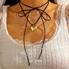 Wholesale Accessories Zinc Alloy Bowknot Geometric Ochain Necklace With Electroplating For Women