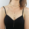 Wholesale Accessories Zinc Alloy Threelayer Circle Pendant Clavicle Chain For Women With Electroplating Treatment