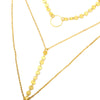 Wholesale Accessories Zinc Alloy Threelayer Circle Pendant Clavicle Chain For Women With Electroplating Treatment