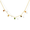 Wholesale Accessories Zircon Pendant Necklace With Ball Chain Light Luxury Geometric Style 316L Stainless Steel Electroplating