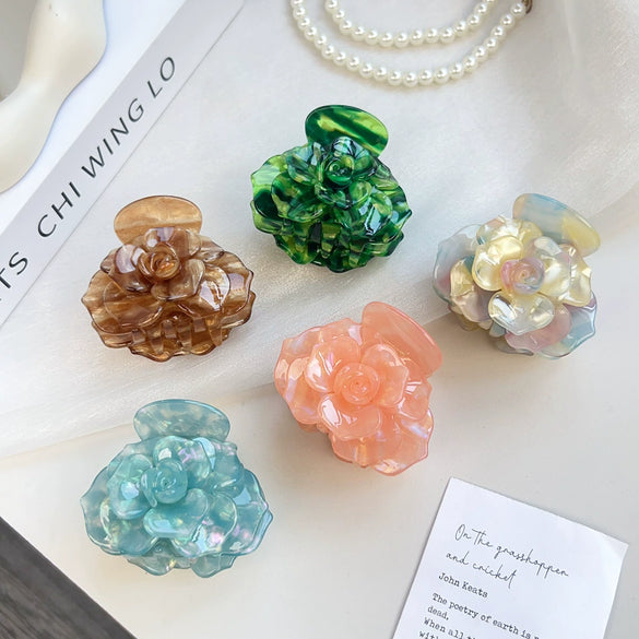 Wholesale Acetate Flower Handmade Women's Hair Clip