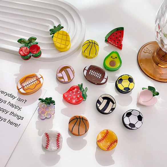 Wholesale Acetate Fruit Shaped Small Hair Clips For Women Cute All Match Bangs And Broken Hair Grippers