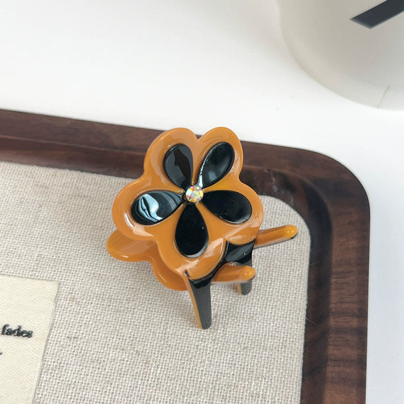 Wholesale Acetate Handmade Fourleaf Clover Hairpin Women's Hair Accessories