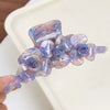 Wholesale Acetate Sweet Style Handmade Twin Flower Hair Gripper For Women