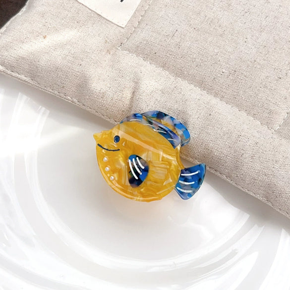 Wholesale Acetic Acid Cartoon Marine Fish Hair Clip Polished Hair Accessories For Women