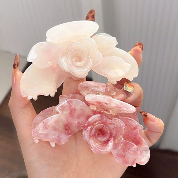 Wholesale Acetic Acid Hair Accessories Lovely Natural Style Polishing Flower Hairpin Hair Clip Shark Clip Grab Clip