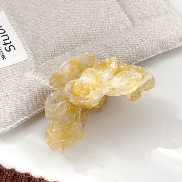 Wholesale Acetic Acid Hair Accessories Lovely Natural Style Polishing Flower Hairpin Hair Clip Shark Clip Grab Clip