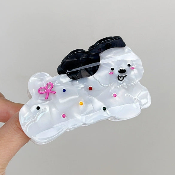 Wholesale Acetic Acid Handmade Cartoon Animal Style Hair Scratch Shark Clip Hair Accessories For Women