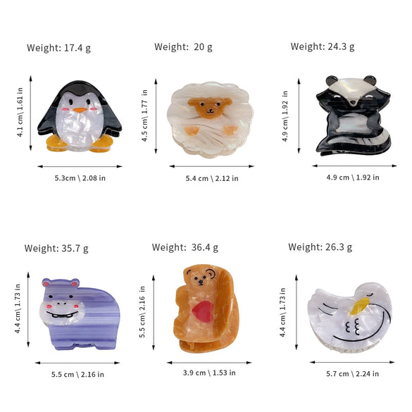 Wholesale Acetic Acid Handmade Cartoon Animals Hairpin For Women