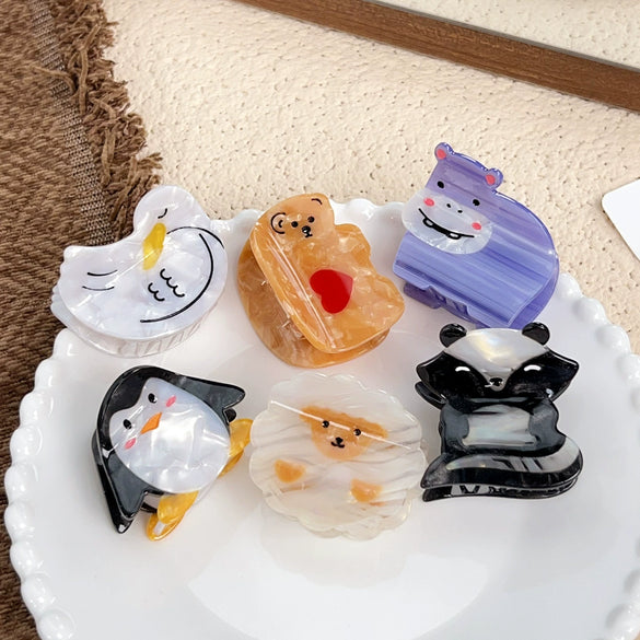 Wholesale Acetic Acid Handmade Cartoon Animals Hairpin For Women