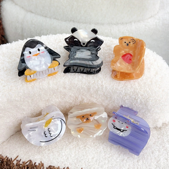 Wholesale Acetic Acid Handmade Cartoon Animals Hairpin For Women