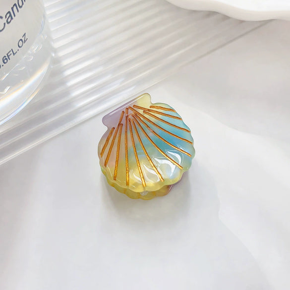 Wholesale Acetic Acid Handmade Cute Mini Hairpin For Women Shell Style Hair Accessories