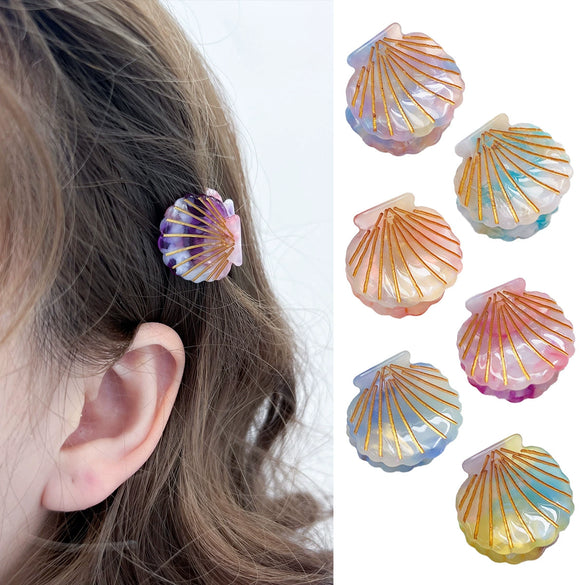 Wholesale Acetic Acid Handmade Cute Mini Hairpin For Women Shell Style Hair Accessories