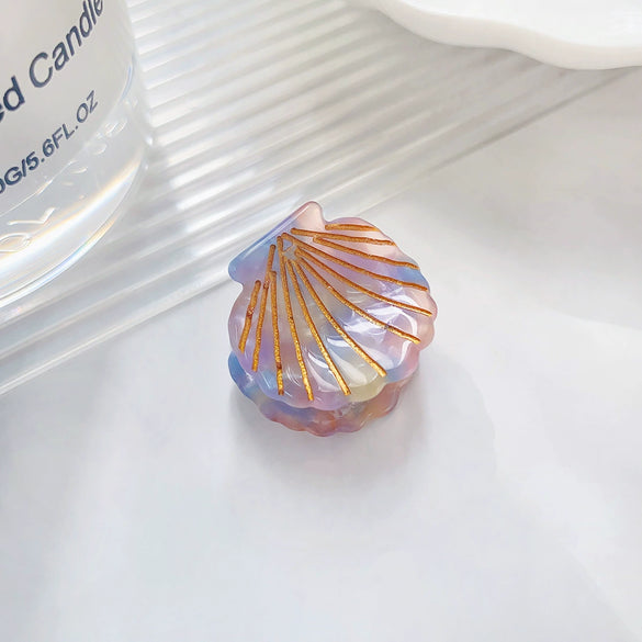 Wholesale Acetic Acid Handmade Cute Mini Hairpin For Women Shell Style Hair Accessories