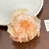 Wholesale Acetic Acid Handmade High End Three Dimensional Rose Hairpin And Peach Tail Clip For Women