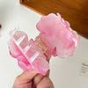 Wholesale Acetic Acid Handmade High End Three Dimensional Rose Hairpin And Peach Tail Clip For Women