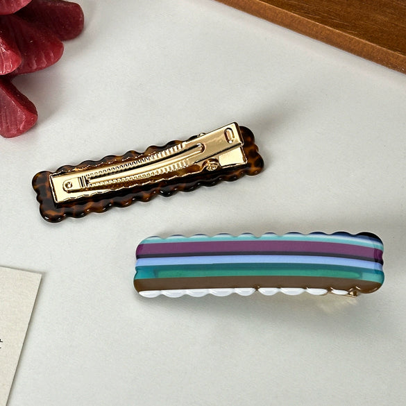 Wholesale Acetic Acid Handmade Minimalist Geometric Duck Bill Hair Clip For Women