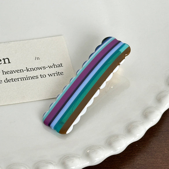 Wholesale Acetic Acid Handmade Minimalist Geometric Duck Bill Hair Clip For Women