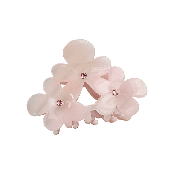 Wholesale Acetic Acid Heart Shape Diamond Grab Clip Flower Hairpin For Women Small Fresh Style