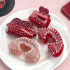 Wholesale Acetic Acid Love Handmade Hair Clip Heavy Industry Diamond Style Shark Clip For Women