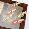 Wholesale Acetic Acid Seamless Duckbill Hairpin For Women With Stamping Super Fairy Dream Pink Gradient Style