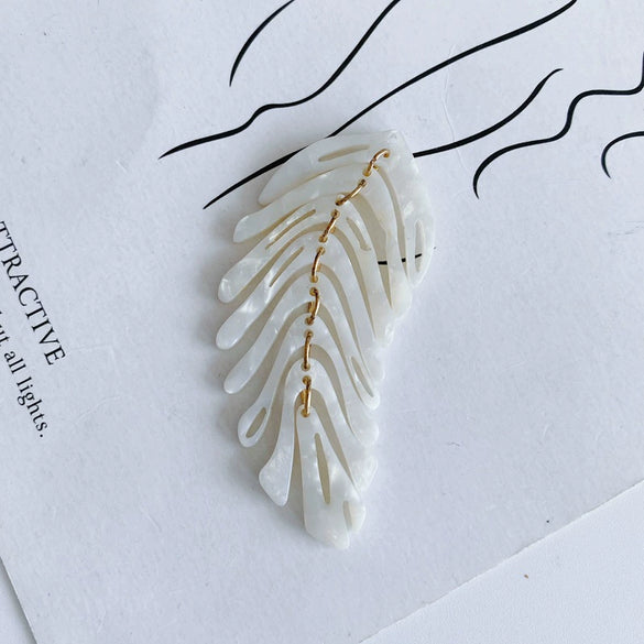 Wholesale Acetic Acid Sheet Leaf Earrings Jewelry Accessories