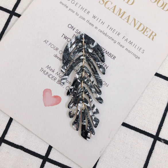 Wholesale Acetic Acid Sheet Leaf Earrings Jewelry Accessories