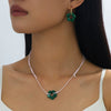 Wholesale Acrylic And Alloy Geometric Flower Electroplated Adjustable Necklace For Women Student Accessories