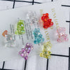 Wholesale Acrylic And Resin Three Dimensional Bear Pendant Earrings Jewelry Accessories