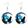 Wholesale Acrylic And Wood Animal Style Earrings For Women With Electroplating