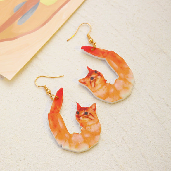 Wholesale Acrylic And Wood Animal Style Earrings For Women With Electroplating
