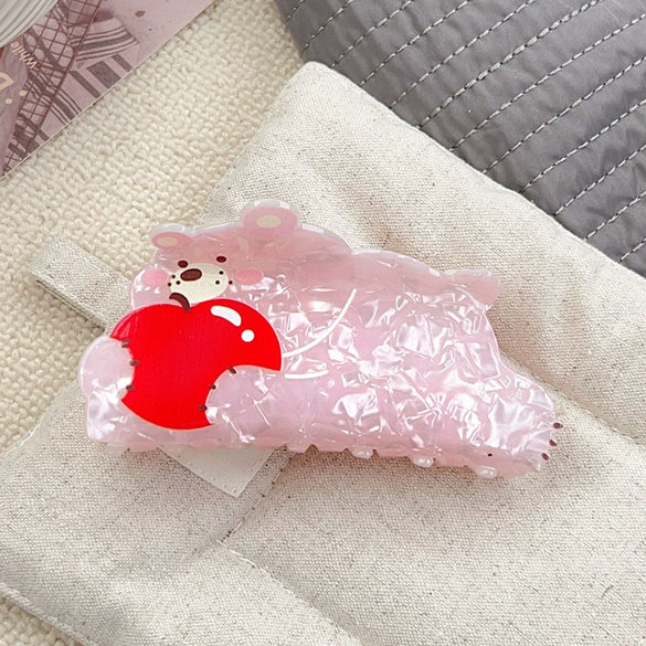 Wholesale Acrylic Animalprinted Lovely Women's Cat And Shark Hair Clips