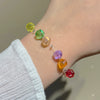 Wholesale Acrylic Beaded Flower Heart Water Drop Bell Handmade Necklace Bracelet Twopiece Set For Women