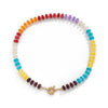 Wholesale Acrylic Beaded Geometric Style Handmade Clavicle Necklace With Metal Spring Buckle