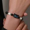 Wholesale Acrylic Beads Leather Rope Handmade Geometric Cute Kitten Luminous Couple Necklace And Bracelet Accessories