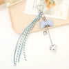 Wholesale Acrylic Bird's Nest Beaded Mobile Phone Pendant With Pu Leather Rope And Bow Semi Manual Crafted