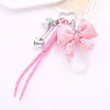 Wholesale Acrylic Bird's Nest Beaded Mobile Phone Pendant With Pu Leather Rope And Bow Semi Manual Crafted