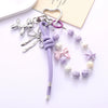 Wholesale Acrylic Bird's Nest Beaded Mobile Phone Pendant With Pu Leather Rope And Bow Semi Manual Crafted